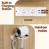 Dressing Vanity & Dressing Tables: Artiss Dressing Table Vanity Desk Set Stool LED Bulbs Wood