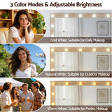 Dressing Vanity & Dressing Tables: Artiss Dressing Table Vanity Desk Set LED Bulbs RGB Light Wood