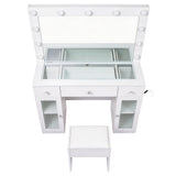 Dressing Vanity & Dressing Tables: Artiss Dressing Table Vanity Desk Set LED Bulbs RGB Light White