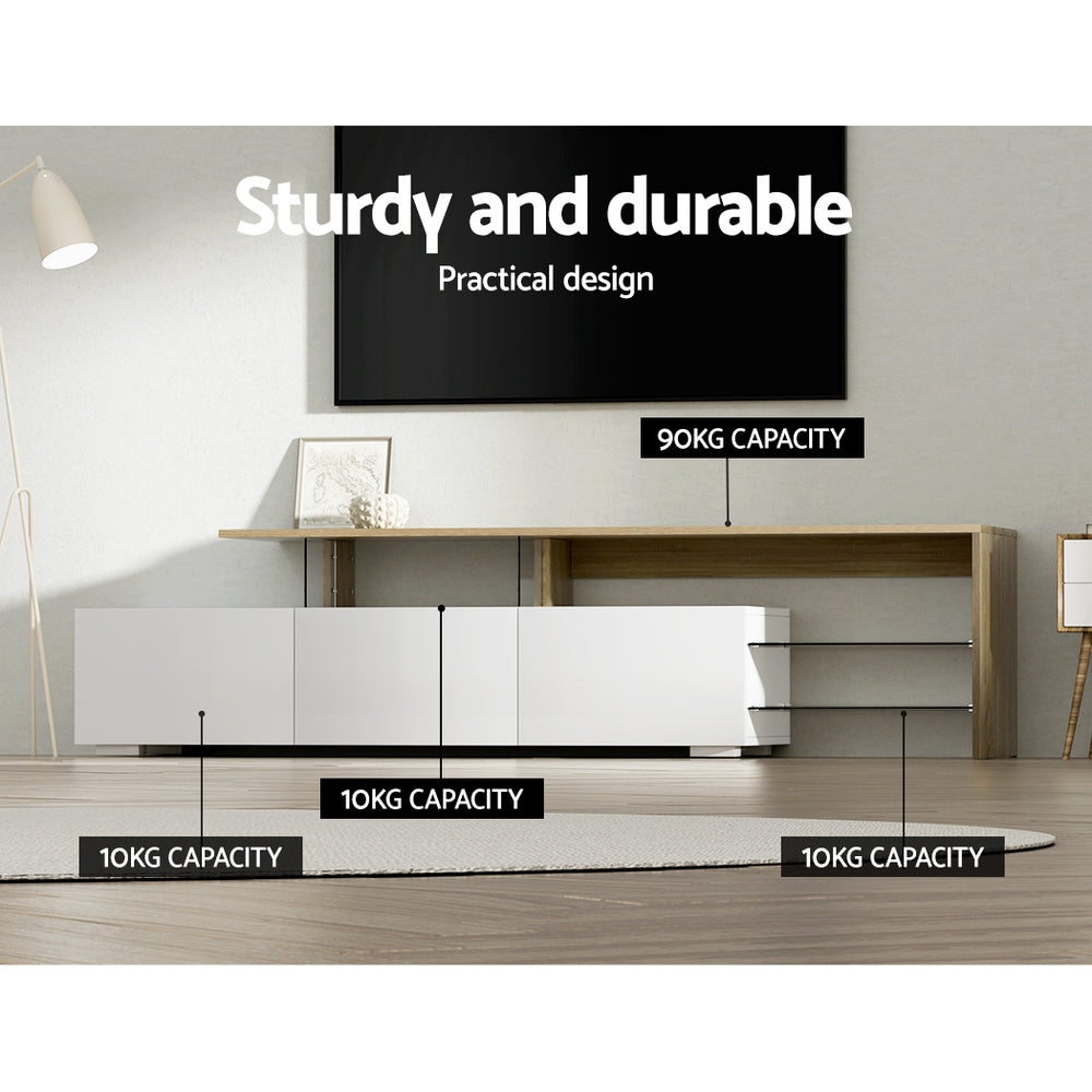 TV Units: Artiss TV Cabinet Entertainment Unit 180cm Wood White James