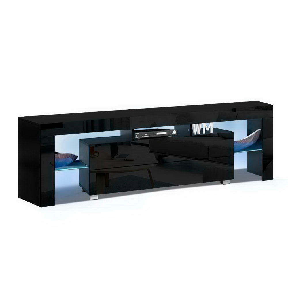 TV Units: Artiss Entertainment Unit TV Cabinet LED 160cm Black Elo