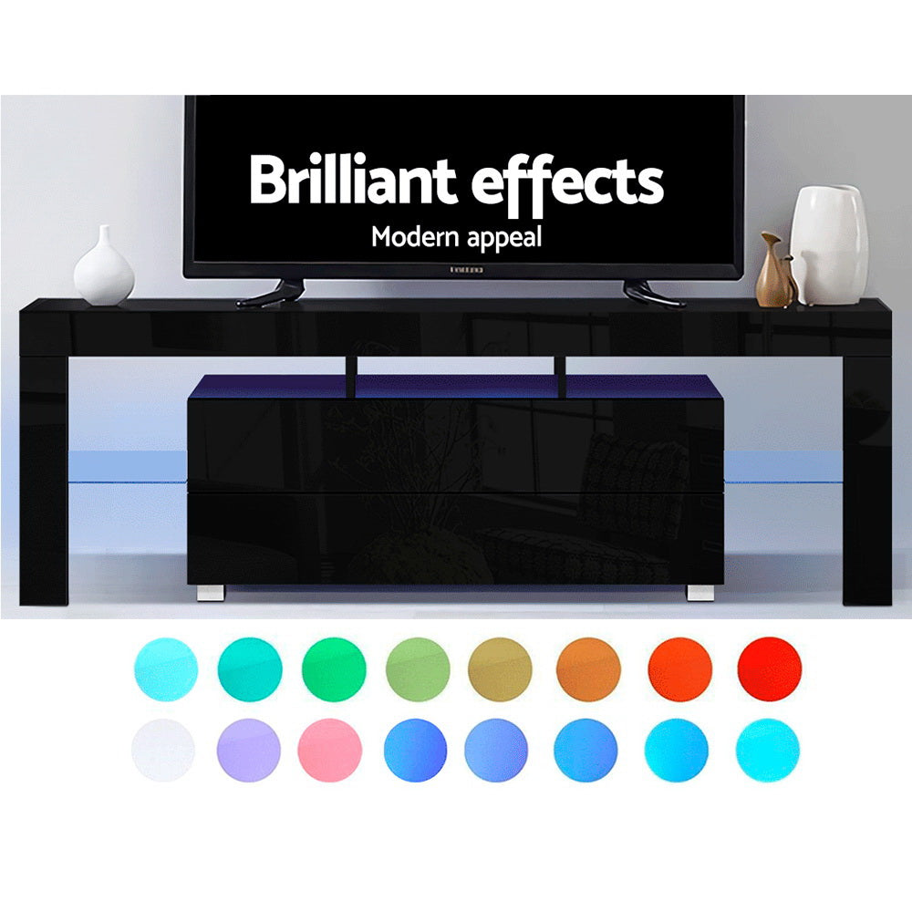 TV Units: Artiss Entertainment Unit TV Cabinet LED 160cm Black Elo