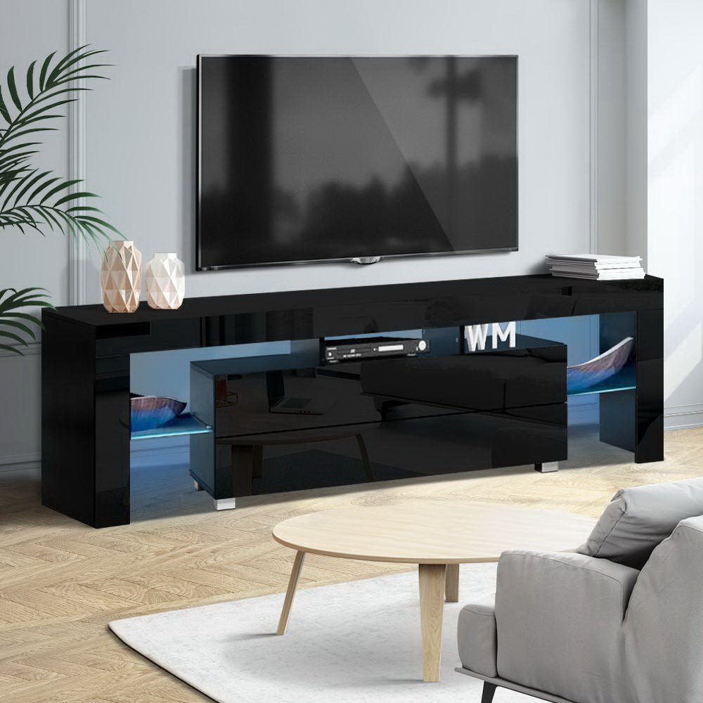TV Units: Artiss Entertainment Unit TV Cabinet LED 160cm Black Elo