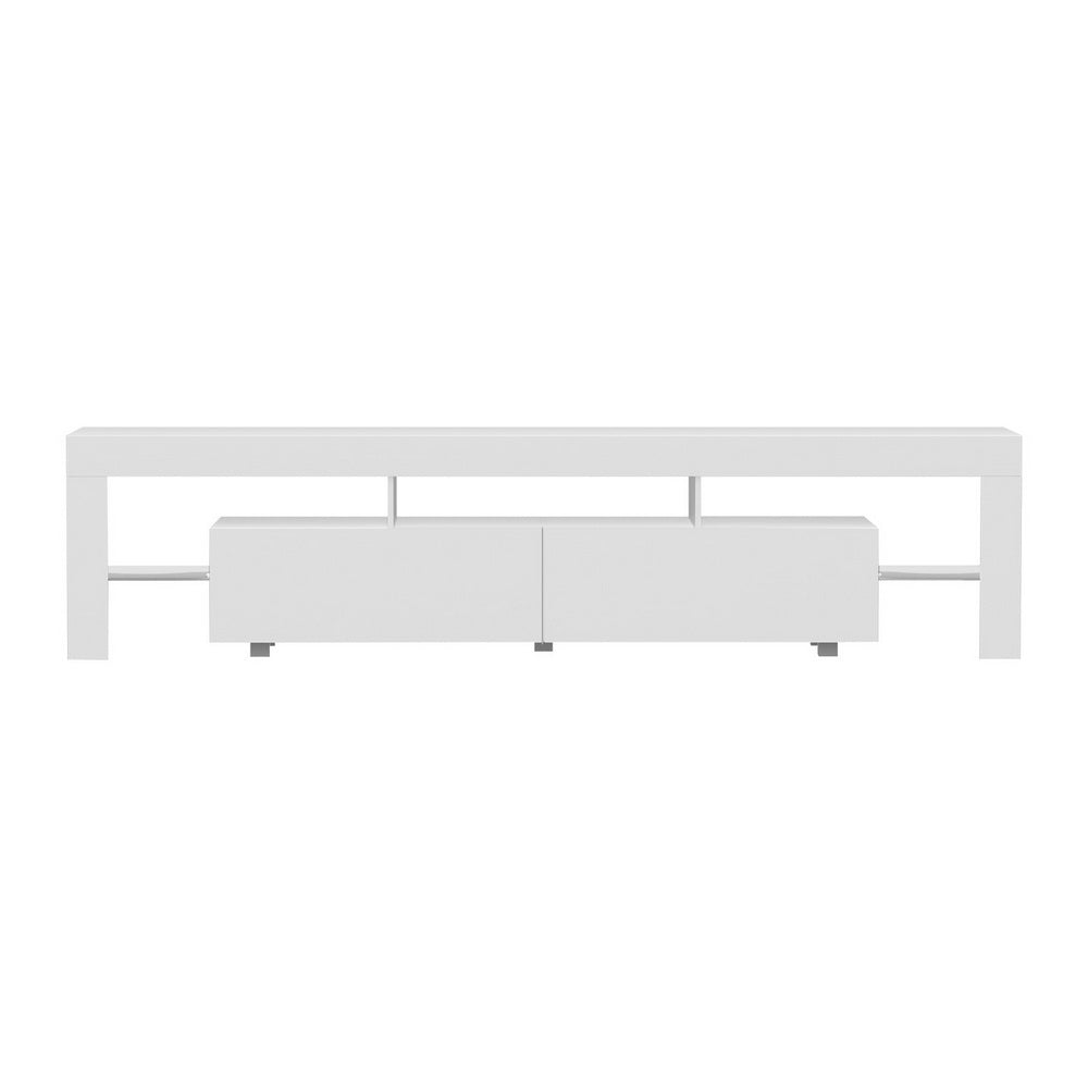TV Units: Artiss TV Cabinet Entertainment Unit Stand RGB LED Gloss Furniture 200cm White