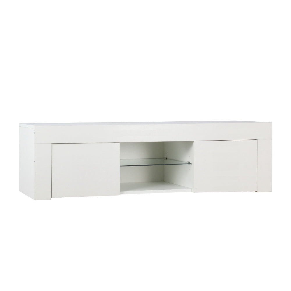 TV Units: Artiss Entertainment Unit TV Cabinet LED 130cm White Angus