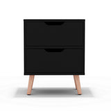Bedside Tables: Artiss Bedside Table 2 Drawers - BODEN Black