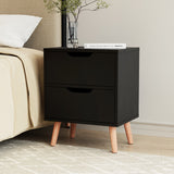 Bedside Tables: Artiss Bedside Table 2 Drawers - BODEN Black
