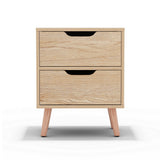 Bedside Tables: Artiss Bedside Table 2 Drawers Nightstand - BODEN Pine
