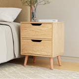 Bedside Tables: Artiss Bedside Table 2 Drawers Nightstand - BODEN Pine