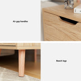 Artiss 2 x Bedside Table 2 Drawers - BODEN Pine