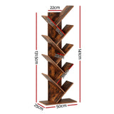 Artiss Tree Bookshelf 9 Tiers Walnut