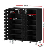 Artiss Shoe Rack Cabinet 6 Tier Storage Shelf Black