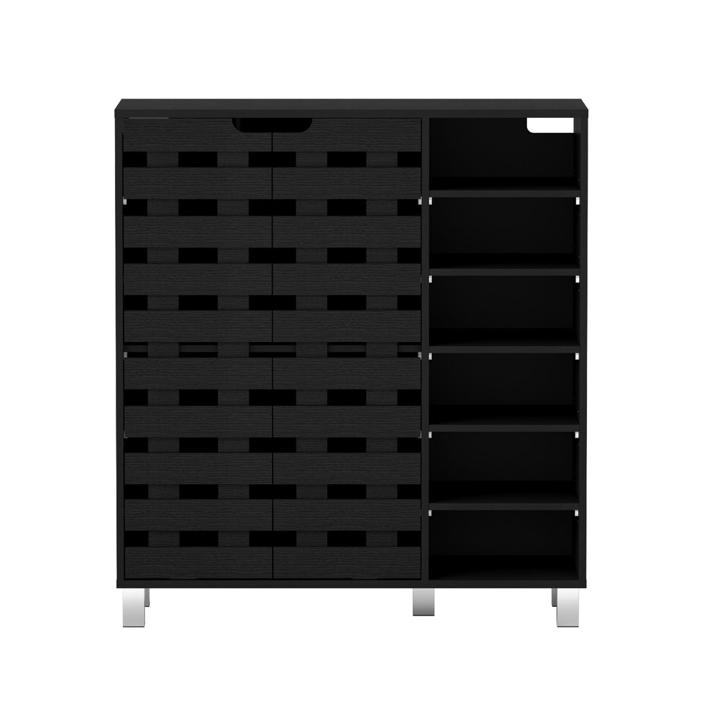 Shoe Storage: Artiss Shoe Rack Cabinet 6 Tier Storage Shelf Black