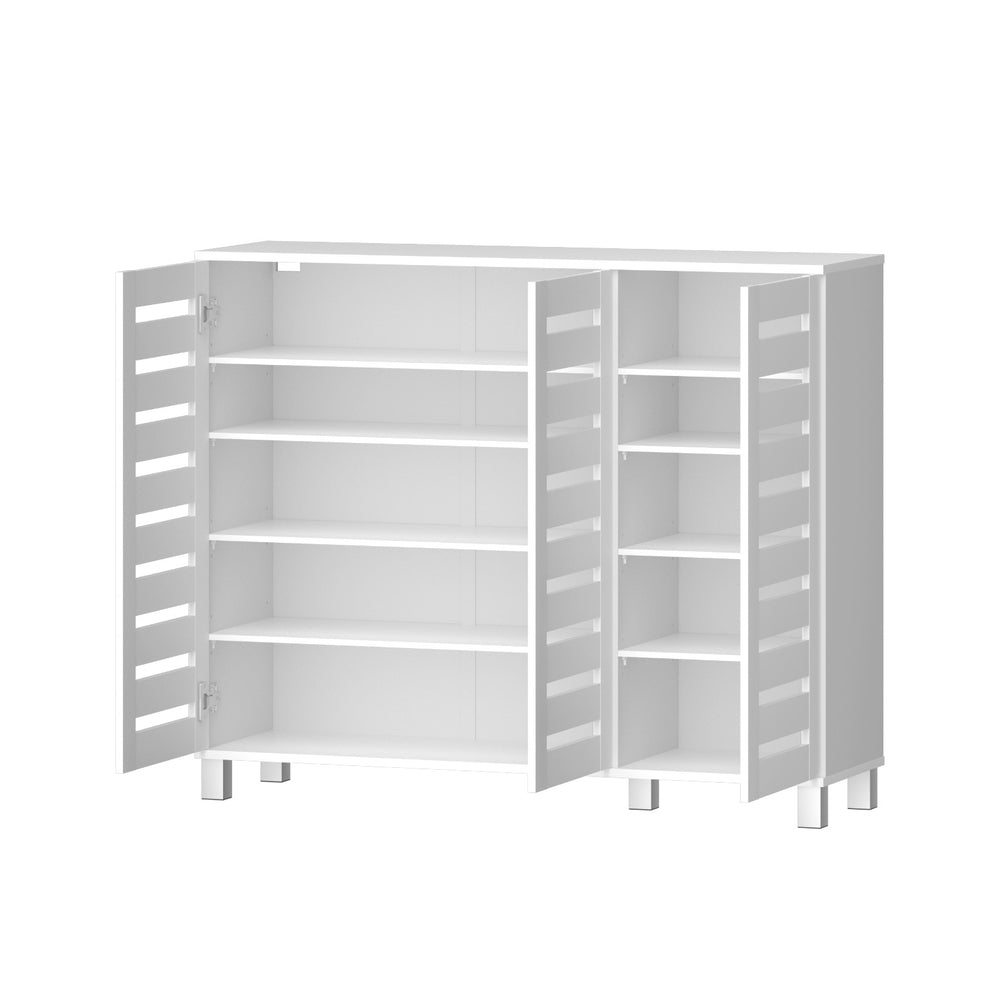 Shoe Storage: Artiss Shoe Rack Cabinet 30 Pairs Adjustable Shelf White