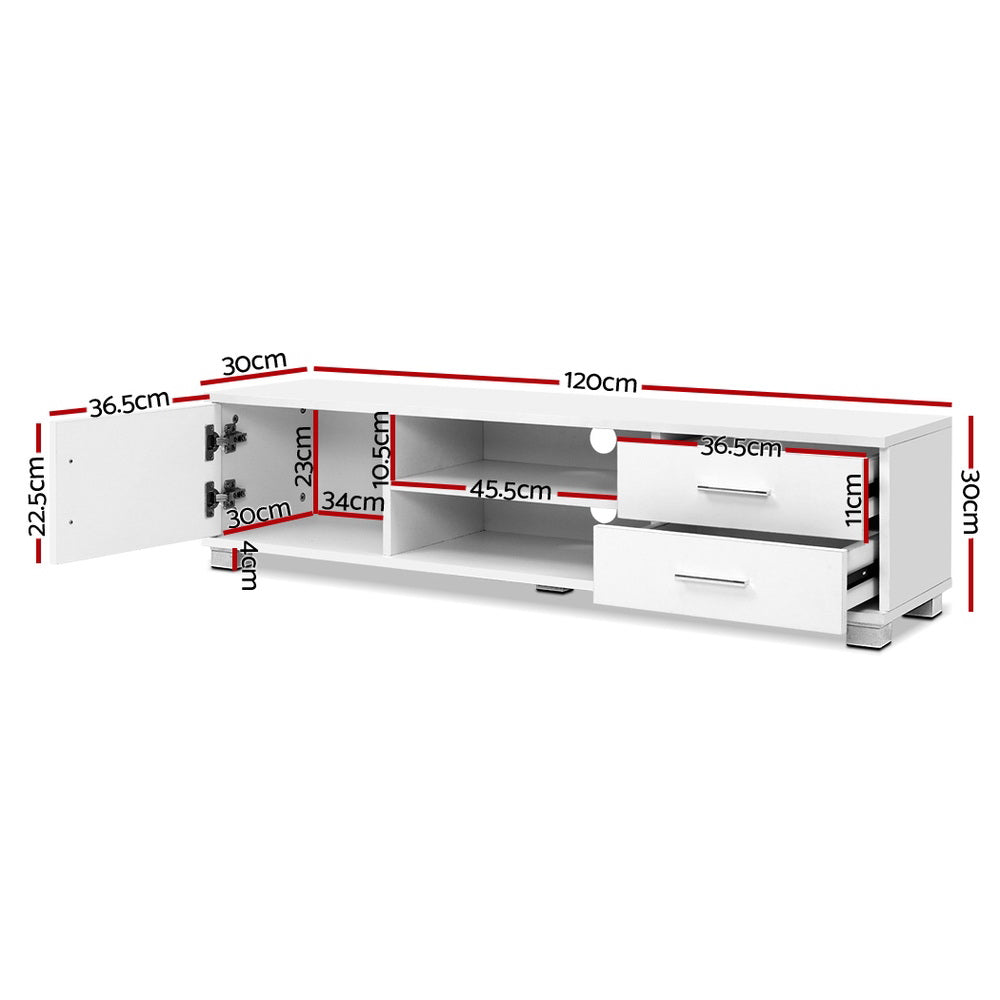 TV Units: Artiss Entertainment Unit TV Cabinet 120cm White Dylan