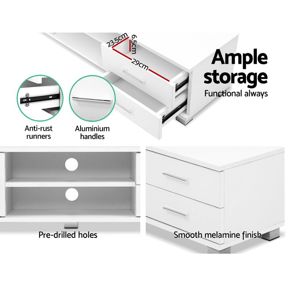 TV Units: Artiss Entertainment Unit TV Cabinet 120cm White Dylan