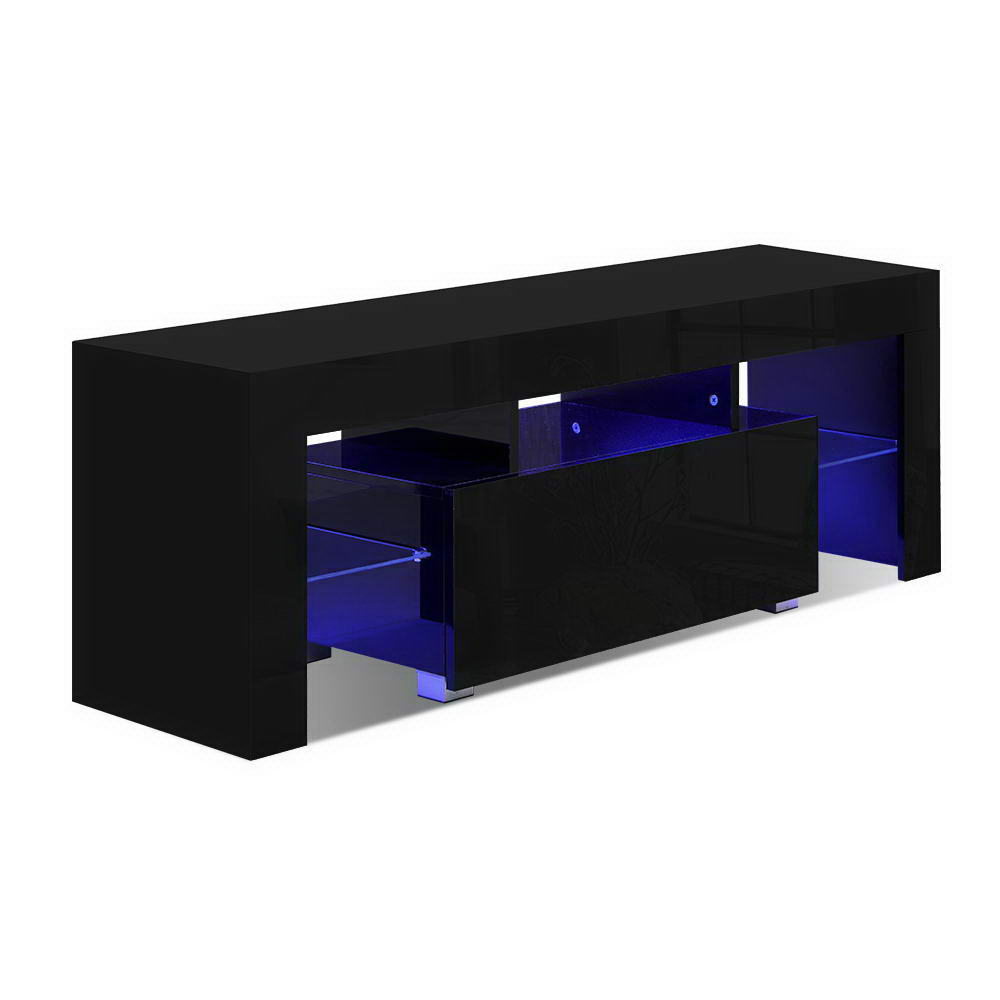 TV Units: Artiss Entertainment Unit TV Cabinet LED 130cm Black Elo