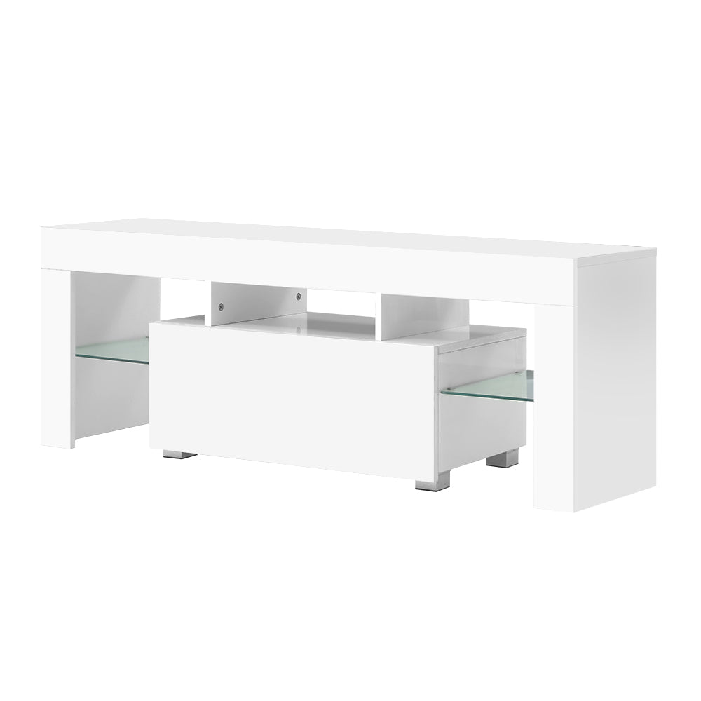 TV Units: Artiss Entertainment Unit TV Cabinet LED 130cm White Elo