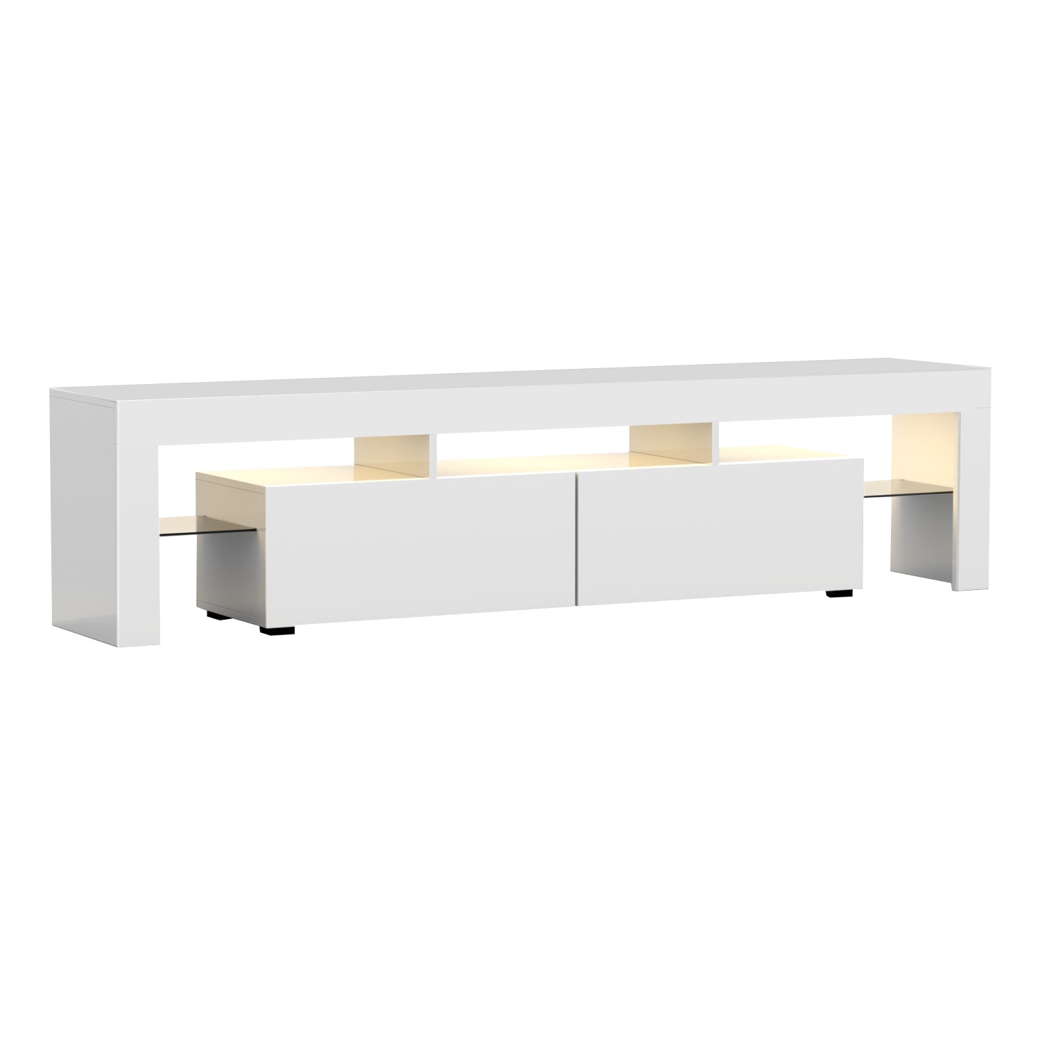 TV Units: Artiss Entertainment Unit TV Cabinet LED 189cm White Elo