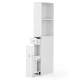 Artiss Bathroom Cabinet Storage Slim Organiser Drawer Toilet Corner 135cm White