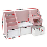 Kid's Bookcases & Shelves: Keezi Kids Bookshelf Storage Organiser Toy Box Drawer Bench Seat Cabinet Pink