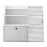 Kid's Bookcases & Shelves: Keezi Kids Bookshelf Children Bookcase Organizer Storage Rack Display Drawer White