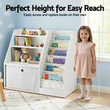 Kid's Bookcases & Shelves: Keezi Kids Bookshelf Children Bookcase Organizer Storage Rack Display Drawer White