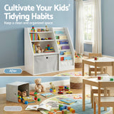 Kid's Bookcases & Shelves: Keezi Kids Bookshelf Children Bookcase Organizer Storage Rack Display Drawer White
