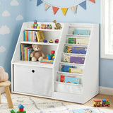 Kid's Bookcases & Shelves: Keezi Kids Bookshelf Children Bookcase Organizer Storage Rack Display Drawer White
