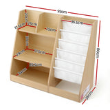 Kid's Bookcases & Shelves: Keezi Kids Bookshelf Wood Bookcase Children Storage Rack Display Shelves Holder