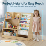 Kid's Bookcases & Shelves: Keezi Kids Bookshelf Wood Bookcase Children Storage Rack Display Shelves Holder