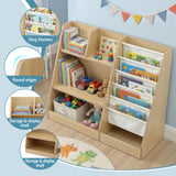 Kid's Bookcases & Shelves: Keezi Kids Bookshelf Wood Bookcase Children Storage Rack Display Shelves Holder