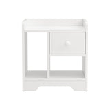 Artiss Bedside Table Drawer Nightstand Side End Table Storage Open Shelf White