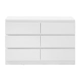 Artiss 6 Chest of Drawers Lowboy White