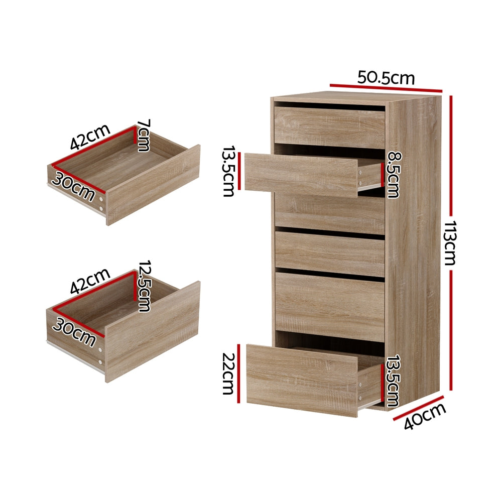 Dressers: Artiss 6 Chest of Drawers Dresser Tallboy Pine