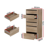 Dressers: Artiss 6 Chest of Drawers Dresser Tallboy Pine