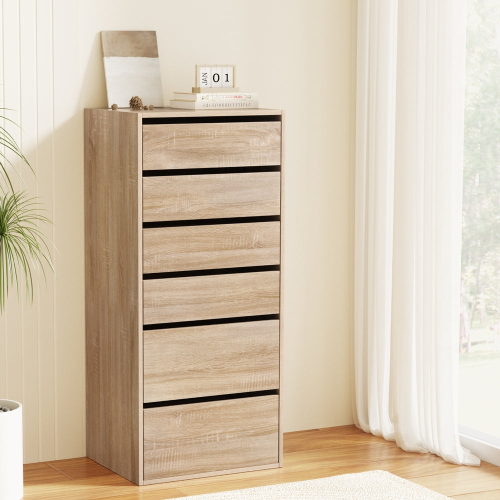 Dressers: Artiss 6 Chest of Drawers Dresser Tallboy Pine