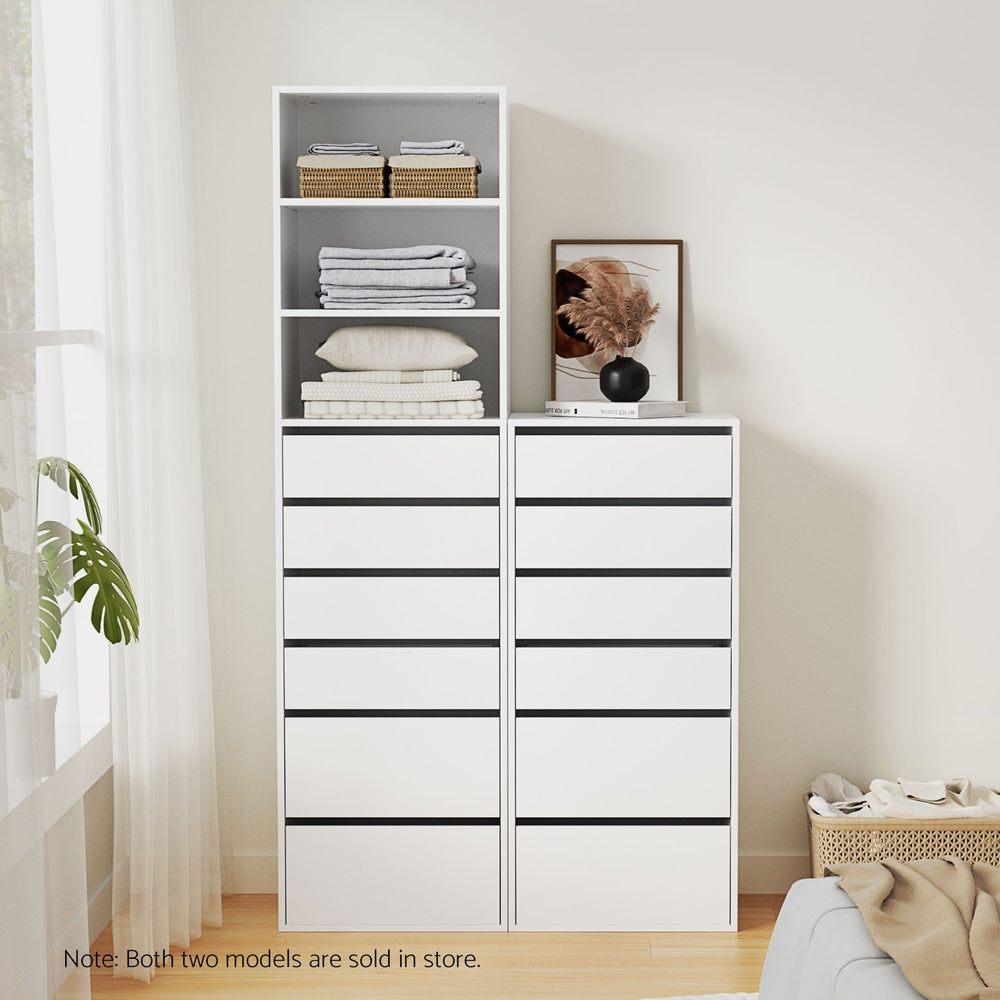 Dressers: Artiss 6 Chest of Drawers Dresser Tallboy White