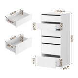 Artiss 2x Chest of 6 Drawers Dresser Tallboy White