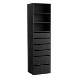 Dressers: Artiss 6 Chest of Drawers Tallboy Cabinet Black