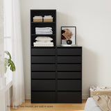 Dressers: Artiss 6 Chest of Drawers Tallboy Cabinet Black