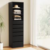 Dressers: Artiss 6 Chest of Drawers Tallboy Cabinet Black