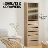 Dressers: Artiss 6 Chest of Drawers Tallboy Cabinet Pine