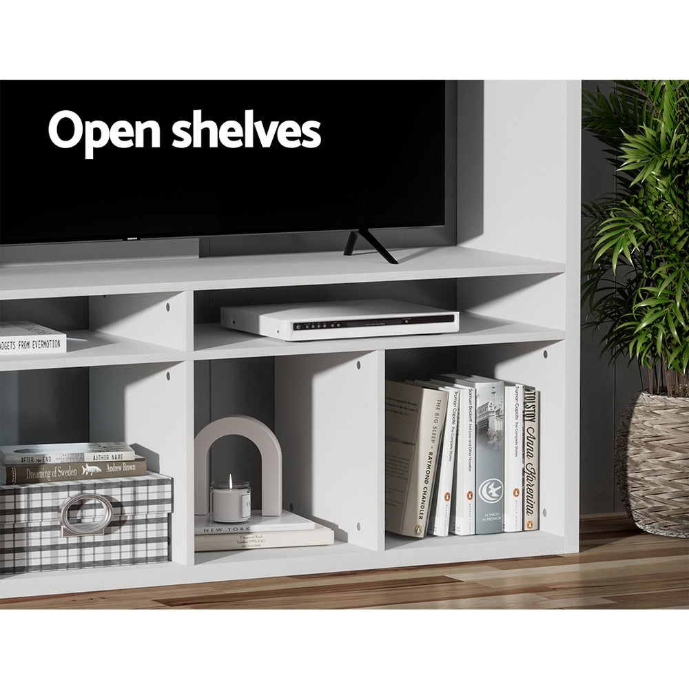 TV Units: Artiss Entertainment Center Unit TV Stand TV Cabinet Open Shelves 183CM White