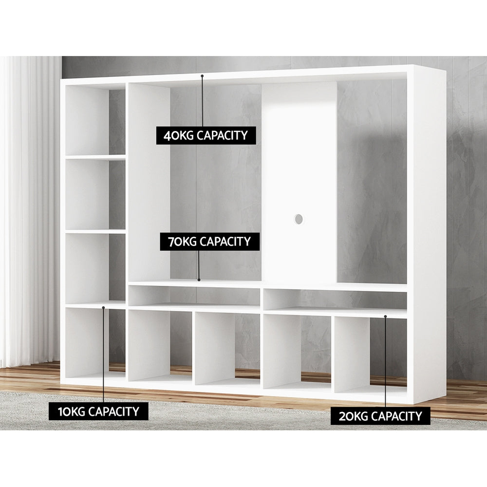 TV Units: Artiss Entertainment Center Unit TV Stand TV Cabinet Open Shelves 183CM White