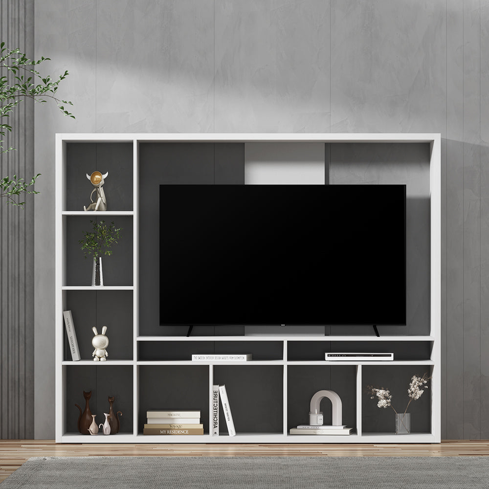 TV Units: Artiss Entertainment Center Unit TV Stand TV Cabinet Open Shelves 183CM White