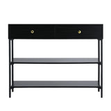 Artiss Console Table 3-Tier Black