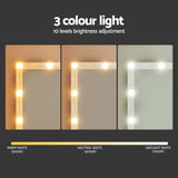 Artiss Dressing Table Vanity Desk Set Stool 12 Led Bulbs White