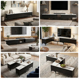 TV Units: Artiss TV Cabinet Entertainment Unit Stand Extendable Black