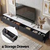 TV Units: Artiss TV Cabinet Entertainment Unit Stand Extendable Black